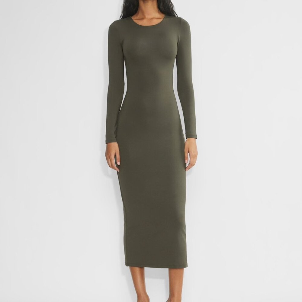 Contour Crew Long Sleeve Maxi Dress- W/tags